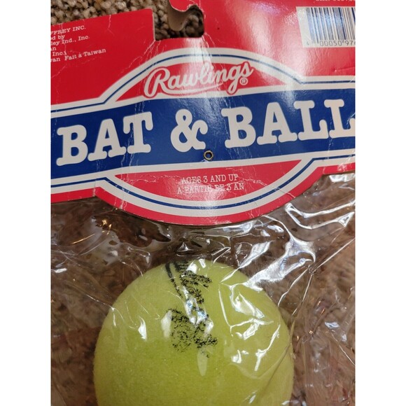 Vintage NIP 1988 Rawlings Bat And Ball  Set Foam Baseball Game RARE FIND - Picture 6 of 7